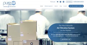 Pure Air Systems Homepage Screenshot